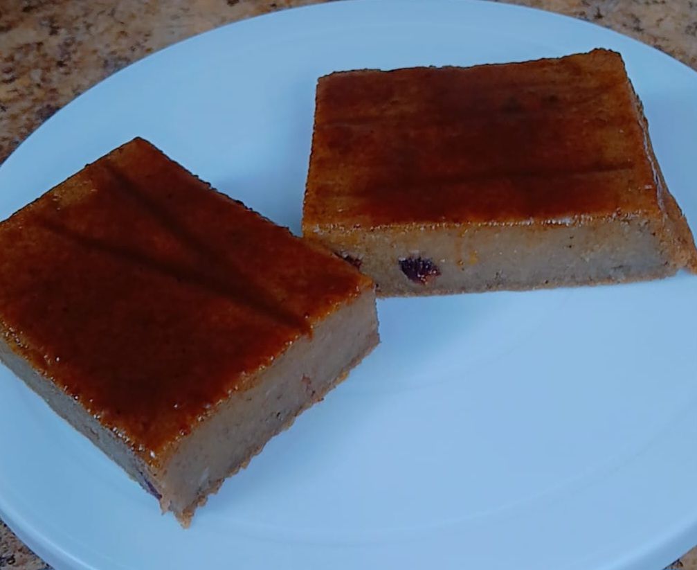 4"-Traditional Jamaican sweet potato pudding