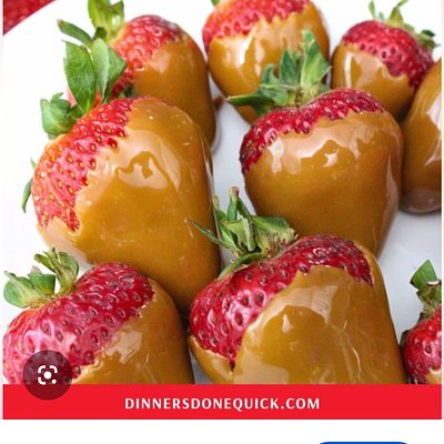 Caramel Dipped Strawberries 