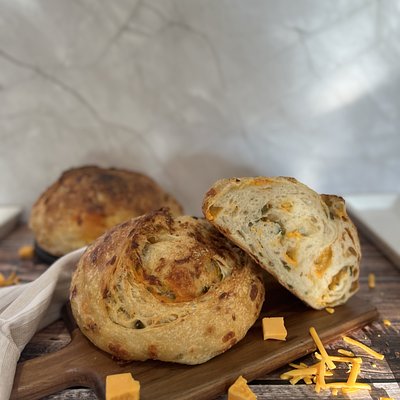 Jalapeño Cheddar Sourdough Loaf