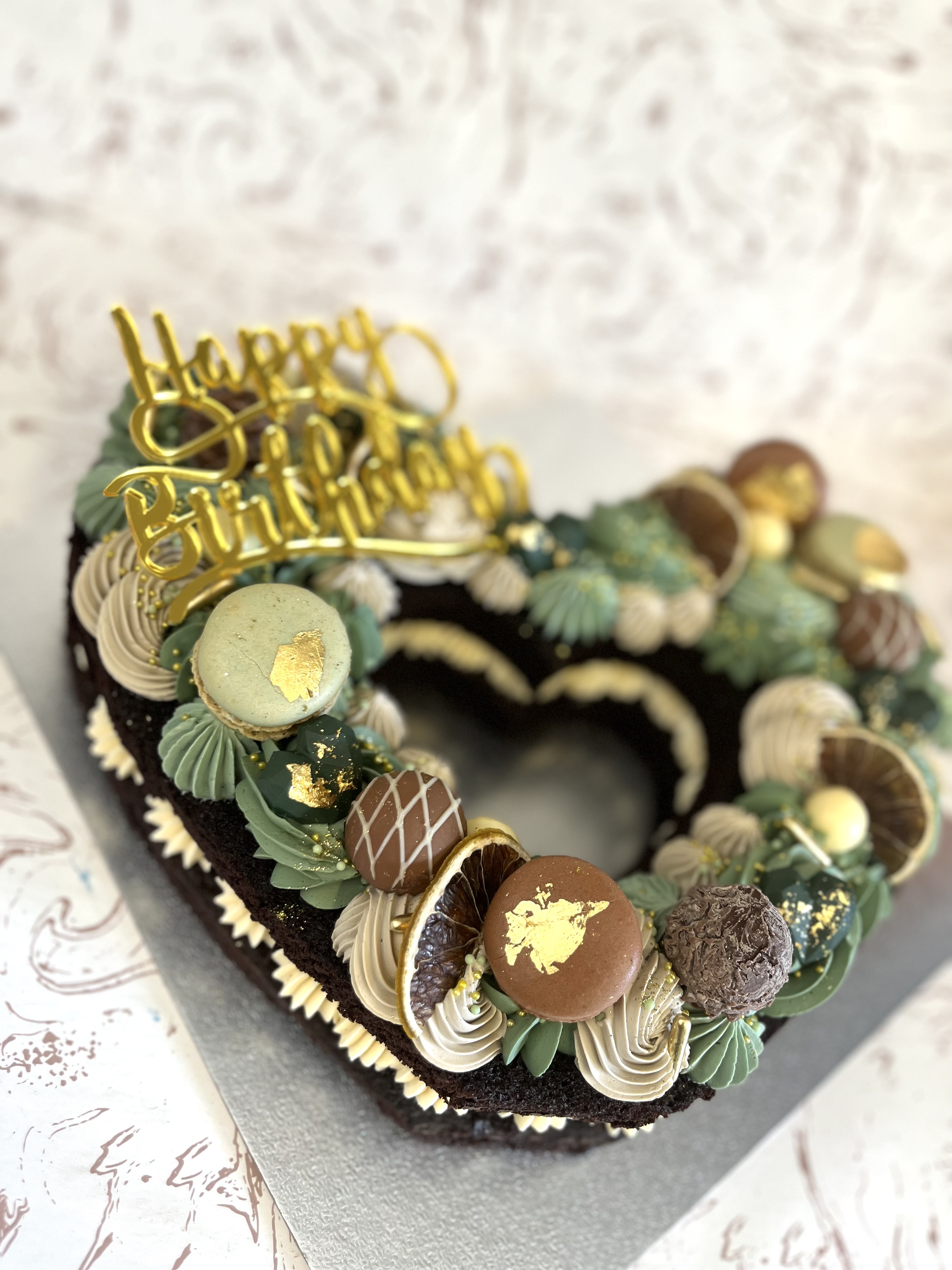 Heart Shaped Template Cake 