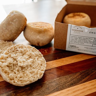 4 Pack Sourdough English Muffins 