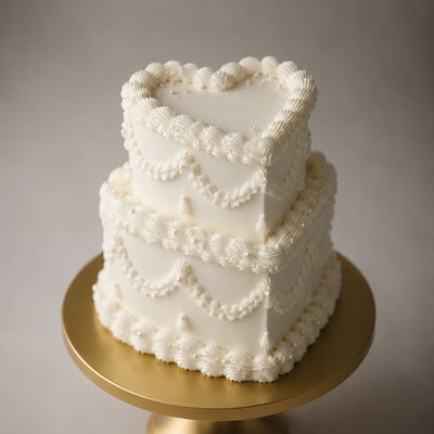 Mini 6" & 8"  2-Tier Heart Cake (serves 30)