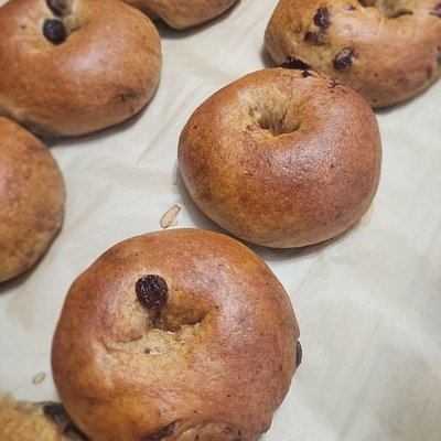 Cinnamon Raisin Bagels (4)