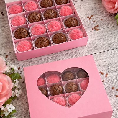 Brigadeiros - Brazilian Truffles - box of 16 - Red Or Pink Box