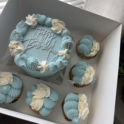 Bento Box Cake And Cupcakes 