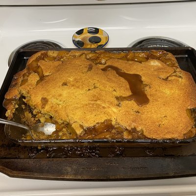 Peach Cornbread Cobbler 