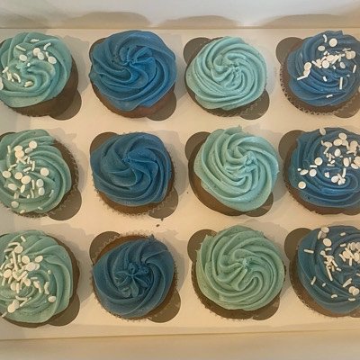 Cupcakes - 1 Dozen Basic Cupcake With Frosting & Sprinkles Chocolate Or Vanilla - 1 Dozen