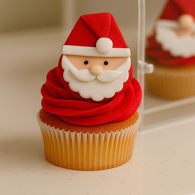 Christmas Fondant Cupcakes (12)