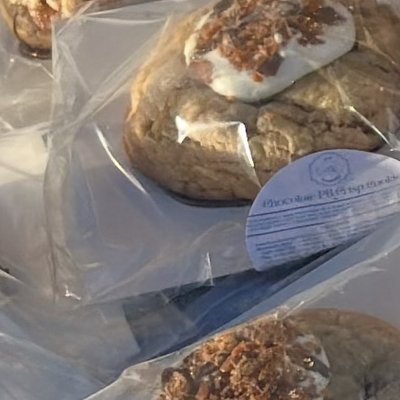 Peanut Butter Crisp Topped & Loaded Cookie