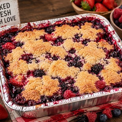 Triple Berry Cobbler