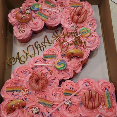 Cupcake Number Cake 