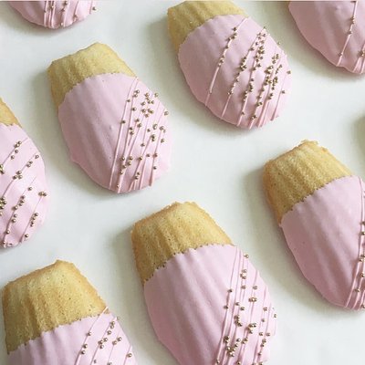 Chocolate Covered Madeleine Cookies 