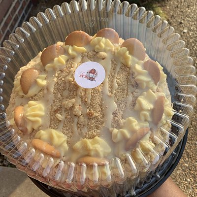 Full Banana Pudding Crunch Cake + Cheesecake 3 Layers 10inch 