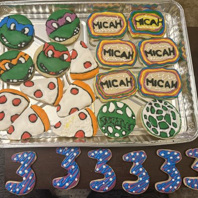 1 Dozen Cut Out Sugar Cookies With Royal Icing 