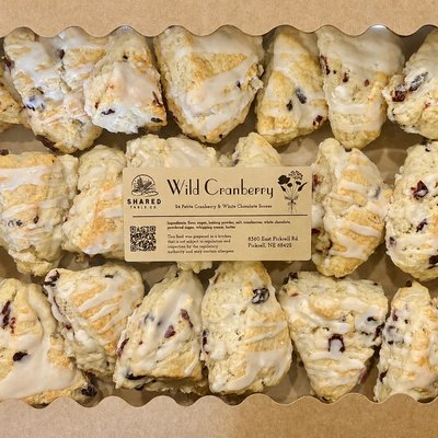 24 Petite Cranberry White Chocolate Scones 