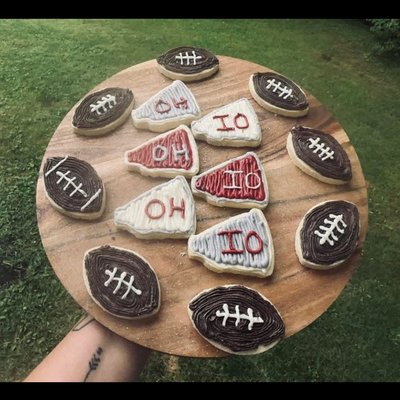 Ohio State Themed Sugar Cookie (dozen) 