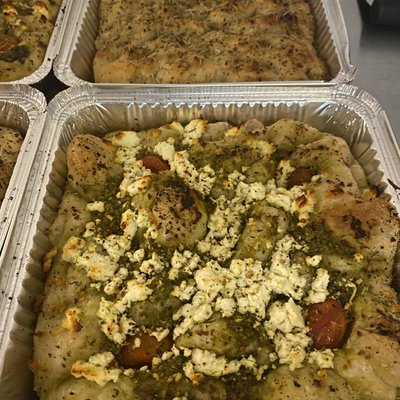 Pesto Sourdough Focaccia 