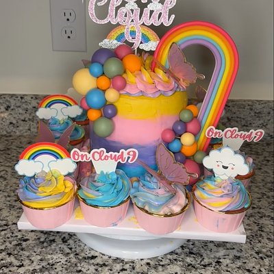 6” Bento Cake Box w/ 12 Cupcakes