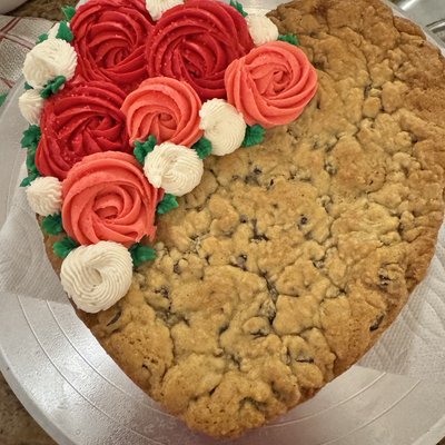 Heart Shaped Cookie cake 