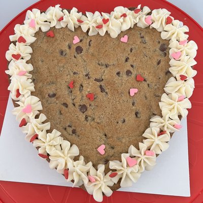 Mini Heart Shaped Chocolate Chip Cookie Cake