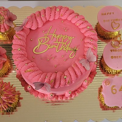 6 Cupcakes W/ 8 Inch Cake 