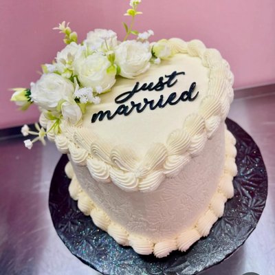 8” Buttercream Heart Celebration Cake 