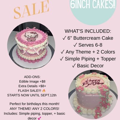 6” Cake Sale 🚨