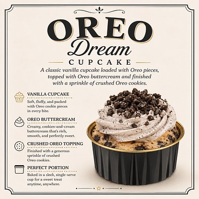 Oreo Dream Cupcake (1/2 Dozen)