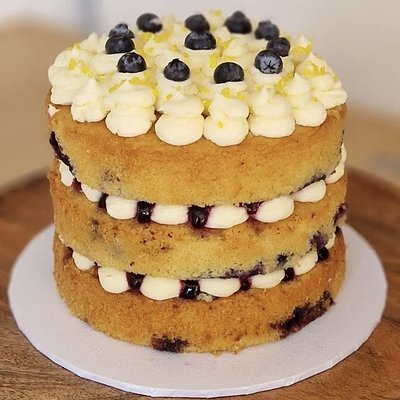 Lemon Blueberry Cake 6 Inch (3 Layers) 