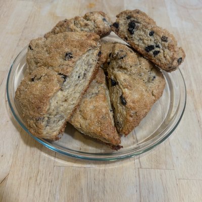 (4) Blueberry Sourdough Scones 