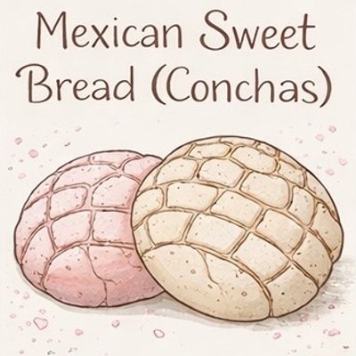 Mexican Sweet Bread (Conchas)