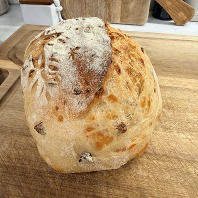 Bacon Cheddar Poblano Sourdough Boule