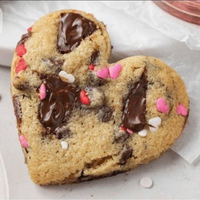 Heart Shaped Chocolate Chip