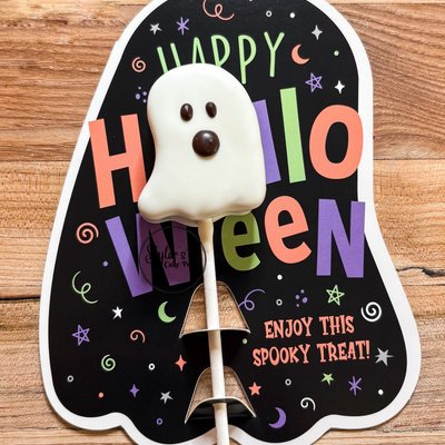 Ghost Cake Pop W/ Card Backer