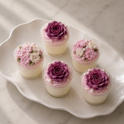 Floral Mousse Cups 