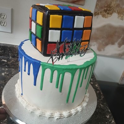 Rubix Cube Cake