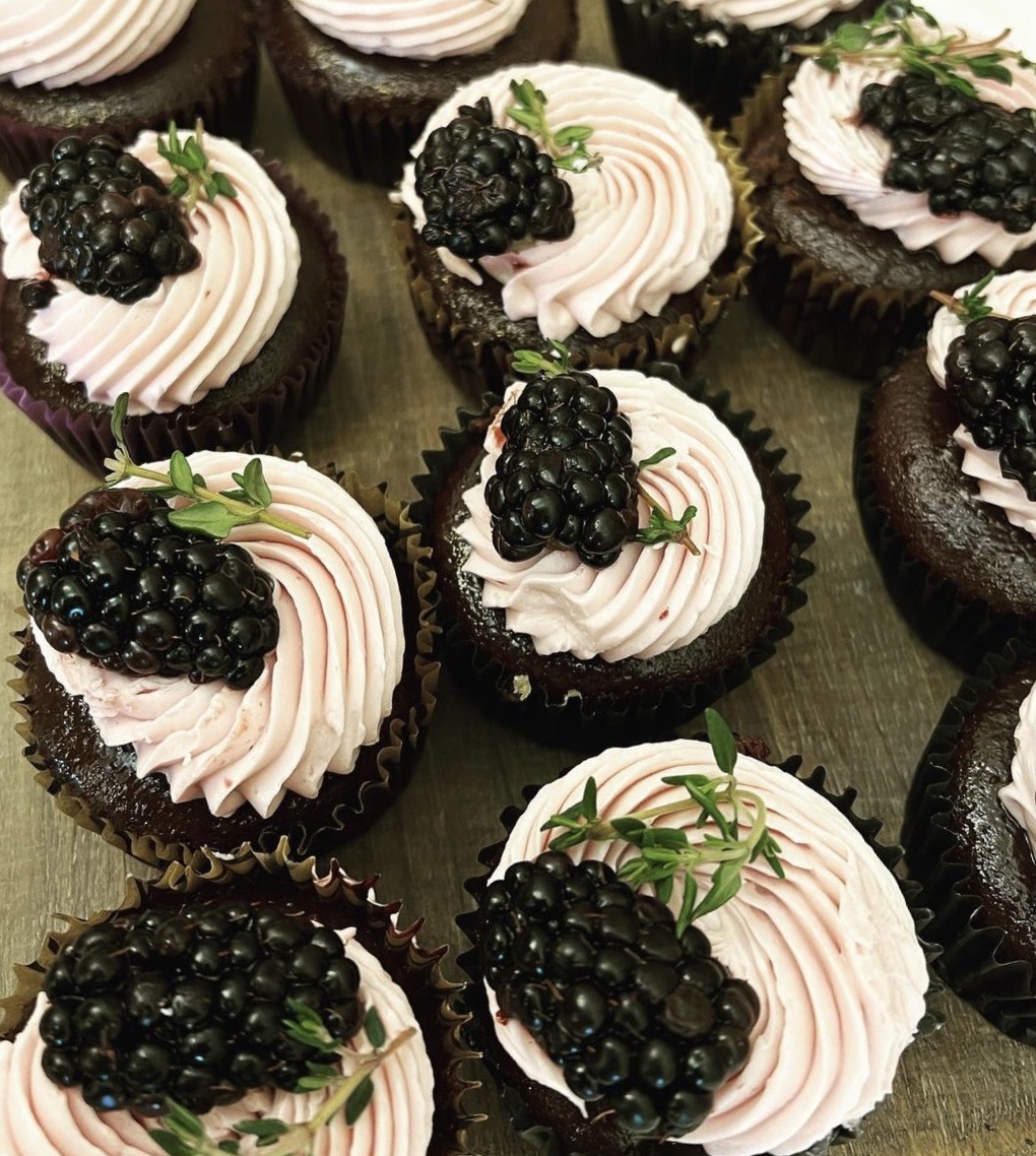 Blackberry Thyme Cupcakes