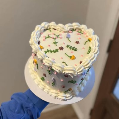 8in Custom Heart Cake 