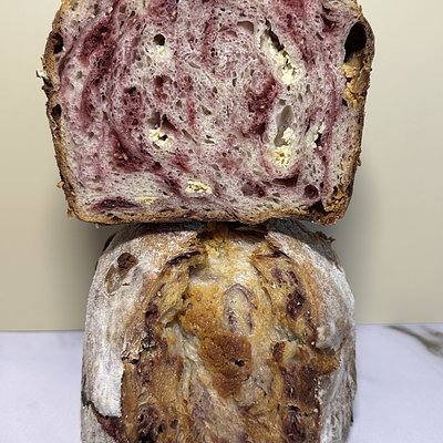 Raspberry & White Chocolate Artisan Sourdough Loaf