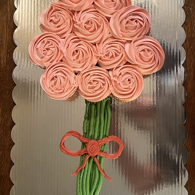 Cupcake flower bouquet.