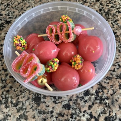 Candied grapes