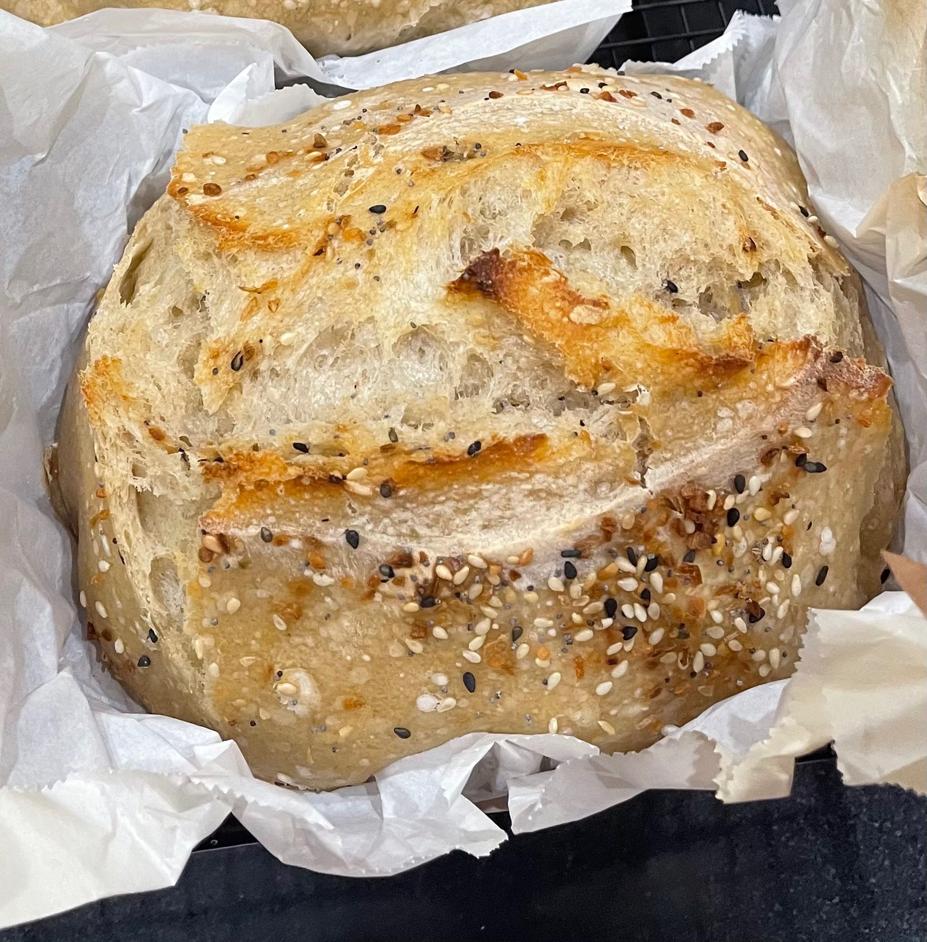 Everything Bagel Sourdough Mini Loaf
