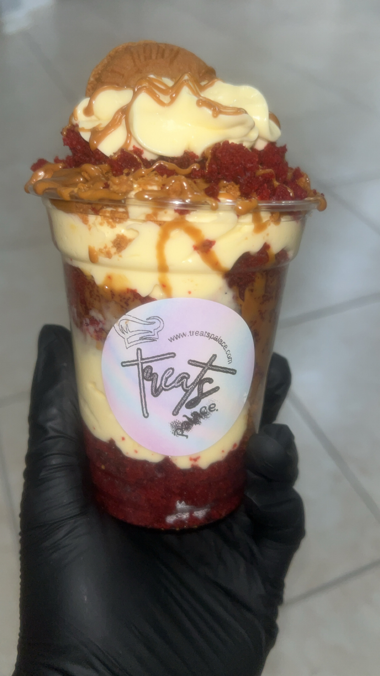 Biscoff Red Velvet Banana Pudding 