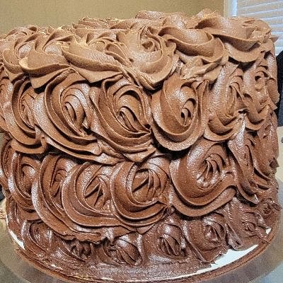 Death By Chocolate Cake - Dark chocolate cake filled with chocolate ganache and milk chocolate icing-Serves 14-20