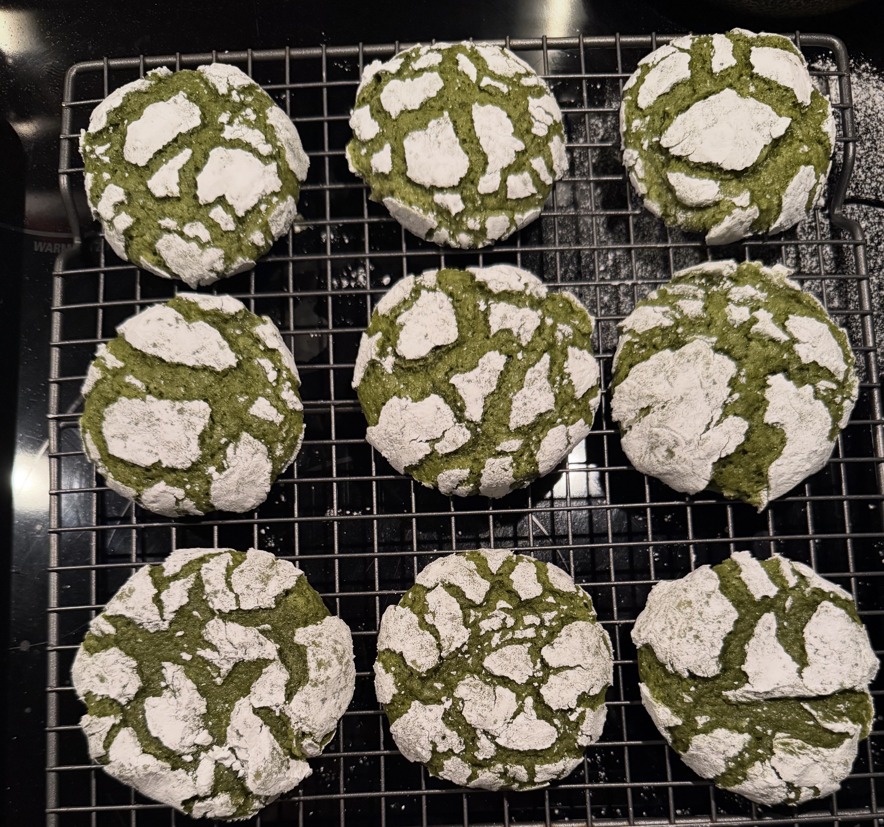 Matcha Crinkle Cookies