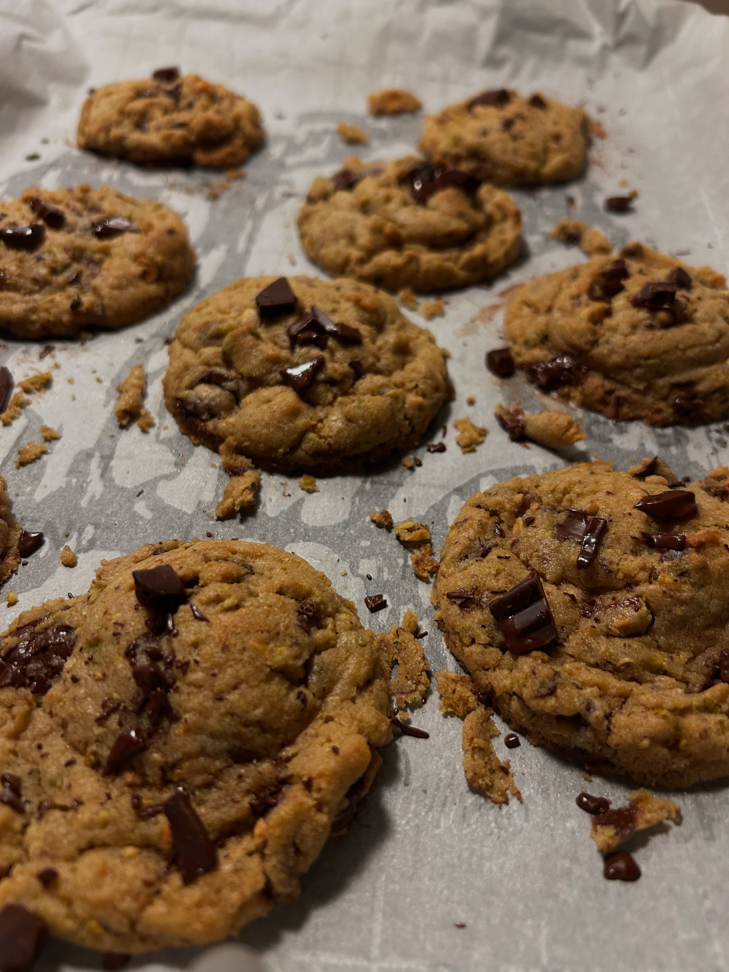 Chocolate Chip Pistachio Cookies