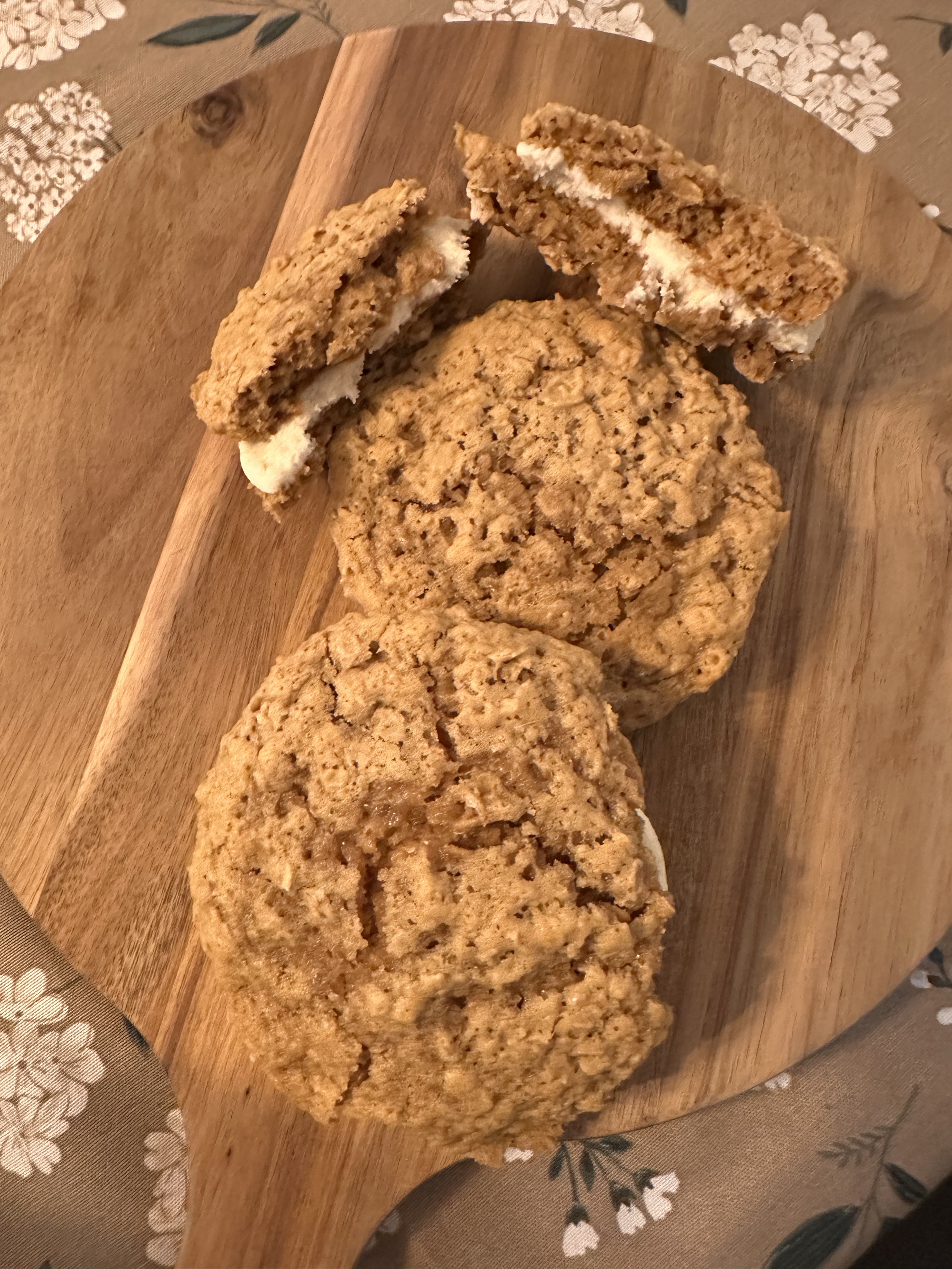 Sourdough Oatmeal Cream Pie Sandwich