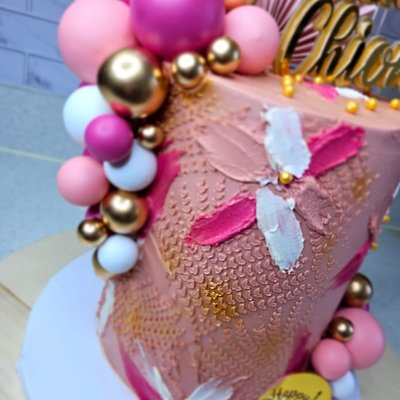 Pinky Dinky Birthday Cake