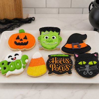 Halloween Frosted Sugar Cookie Platter
