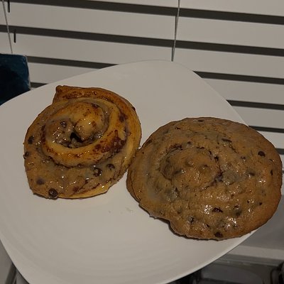 Cinnamon Roll Stuffed Chocolate Chip 